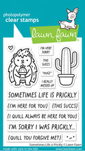 Load image into Gallery viewer, Lawn Fawn Stamps and Dies &quot;Sometimes Life is Prickly&quot; LF3355, LF3356 789554581080, 789554581097