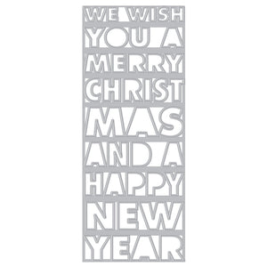 Hero Arts Dies "Slimline Christmas and New Year Cover Plate DI918 08570093100