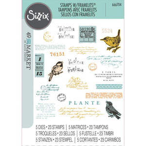 Sizzix Stamps with Framelits "Bird Song" #666704, 630454289999