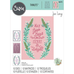 Sizzix Thinlits "Merry and Bright #2" #666735, 630454290292