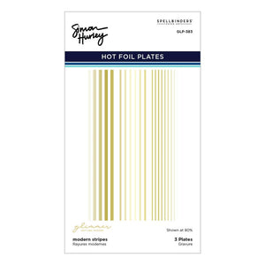 Spellbinders Hot Foil Plates " Modern Stripes" GLP-383 813233035424