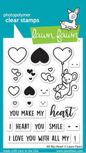 Load image into Gallery viewer, Lawn Fawn Clear Stamps and Dies &quot;All My Heart&quot; LF3017, LF3309 789554577854, 789554580632