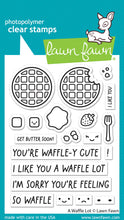 Load image into Gallery viewer, Lawn Fawn Clear Stamps and Dies &quot;A Waffle Lot&quot; LF3303, LF3304 789554580571, 789554580588