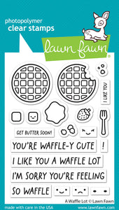 Lawn Fawn Clear Stamps and Dies "A Waffle Lot" LF3303, LF3304 789554580571, 789554580588