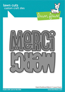 Lawn Fawn Die "Giant Outline Merci" LF3449 789554581974