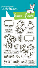 Load image into Gallery viewer, Lawn Fawn Stamp and Dies &quot;Sweet Christmas Mice&quot; LF3568, LF3569 783385582919, 783385582926