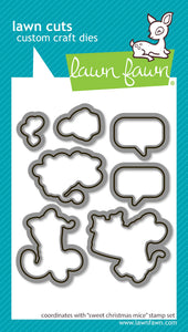 Lawn Fawn Stamp and Dies "Sweet Christmas Mice" LF3568, LF3569 783385582919, 783385582926