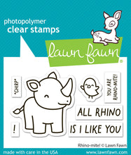 Load image into Gallery viewer, Lawn Fawn Stamp, Dies &quot;Rhino Mite!&quot; LF3593, LF3594, 789554583329,789554583275,
