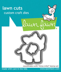 Lawn Fawn Stamp, Dies "Rhino Mite!" LF3593, LF3594, 789554583329,789554583275,