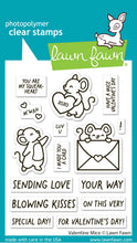 Load image into Gallery viewer, Lawn Fawn Stamp and Dies "Valentine Mice" LF3608, LF3609 783385673372, 783385673389