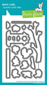 Lawn Fawn Stamp, Dies and Stencil "Backyard Bird Feeder" LF3707, LF3708, LF3709 78338567243,783385672443,783385672450