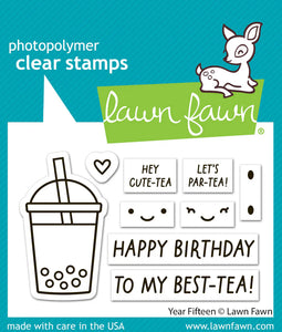 Lawn Fawn Stamp and Dies "Year Fifteen" LF3722, LF3723 7833856722901, 783385672306