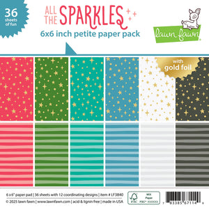 Lawn Fawn 6x6 Paper Pad "All the Sparkles" LF3840 783385677149