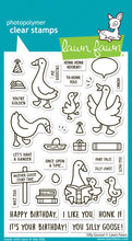 Load image into Gallery viewer, Lawn Fawn Stamp, Dies and Stencils &quot;Silly Goose!&quot; LF3844, LF3845, LF3846 783385671194, 783385671200, 783385671217