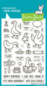 Lawn Fawn Stamp, Dies and Stencils "Silly Goose!" LF3844, LF3845, LF3846 783385671194, 783385671200, 783385671217