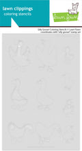 Load image into Gallery viewer, Lawn Fawn Stamp, Dies and Stencils &quot;Silly Goose!&quot; LF3844, LF3845, LF3846 783385671194, 783385671200, 783385671217