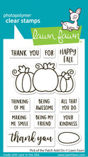 Load image into Gallery viewer, Lawn Fawn Stamp, Dies and Stencils &quot;Pick of The Patch Add On&quot; LF3856, LF3857, LF3858 783385671002, 783385671019, 783385671026