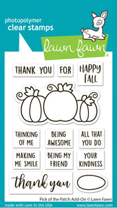 Lawn Fawn Stamp, Dies and Stencils "Pick of The Patch Add On" LF3856, LF3857, LF3858 783385671002, 783385671019, 783385671026