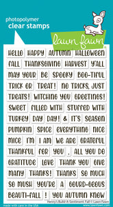 Lawn Fawn Stamp "Henry's Build-A-Sentiment: Fall" LF3811 783385671057