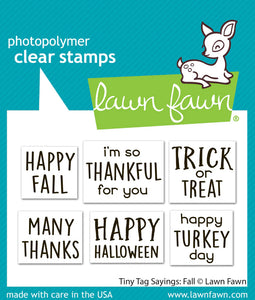 Lawn Fawn Stamp "Tiny Tag Saying: Fall" LF3862 78338567106