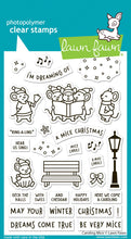 Load image into Gallery viewer, Lawn Fawn Stamp and Dies &quot;Caroling Mice&quot; LF3893, LF3894 783385670746, 783385670753