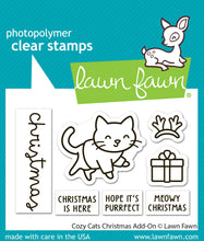 Load image into Gallery viewer, Lawn Fawn Stamp and Dies &quot;Cozy Cat Add On&quot; LF3899, LF3900 783385670661, 783385670678