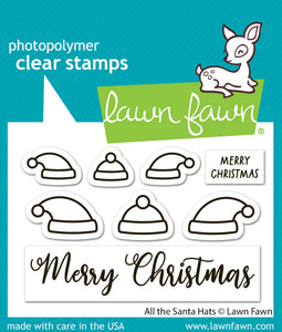 Lawn Fawn Stamp and Dies "All the Santa Hats" LF3904, LF3905 783385670586, 783385670593