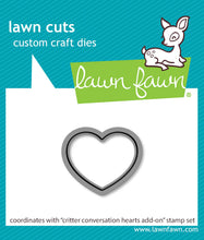Load image into Gallery viewer, Lawn Fawn Stamp and Dies "Critter Conversation Hearts Add-On" LF3951, LF3952 783385670203, 783385670210