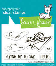 Load image into Gallery viewer, Lawn Fawn Stamp, Dies "Have a Mice Flight" LF4040, LF4041; 783385669290, 783385669306