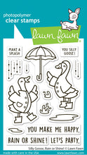 Load image into Gallery viewer, Lawn Fawn Stamp, Dies "Silly Goose, Rain or Shine! " LF4072, LF4073; 783385668972, 783385668989
