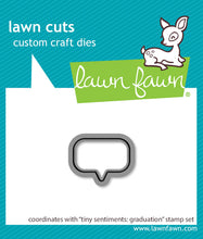 Load image into Gallery viewer, Lawn Fawn Stamp, Dies "Tiny Sentiments: Graduation " LF4082, LF4083; 783385668910, 783385668927