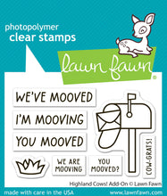 Load image into Gallery viewer, Lawn Fawn Stamp, Dies "Highland Cows! Add-On " LF4119, LF4120; 783385668507, 783385668514