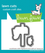 Load image into Gallery viewer, Lawn Fawn Stamp, Dies "Highland Cows! Add-On " LF4119, LF4120; 783385668507, 783385668514