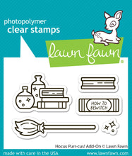 Load image into Gallery viewer, Lawn Fawn Stamp and Die Set "Hocus Purr-Cus! Add-on" LF4189, LF4190; 783385667920, 783385667937