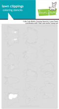 Load image into Gallery viewer, Lawn Fawn Stamp, Die and Stencil Set "I like Cute Moths" LF4192, LF4193, LF4194; 783385667951, 783385667791, 783385667807