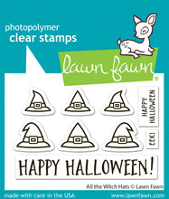 Load image into Gallery viewer, Lawn Fawn Stamp and Die Set "All the Witch Hats" LF4200, LF44201; 783385667869, 783385667722