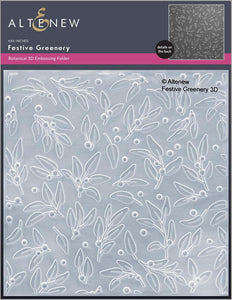 Altenew 3D Embossing Folder "Festive Greenery" ALT8202 765453038016