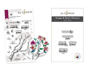 Altenew Stamps & Dies "Paint & Stamp Flower" ALT8917,ALT8918 765453048169, 765453048176