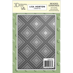 Lisa Horton Embossing Folder "Beaded Diamonds" LHCEF262 632793482765