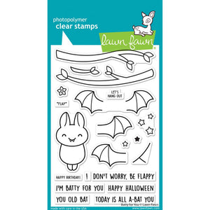 Lawn Fawn Clear Stamps and Dies "Batty for You" LF3218, LF3217  789554579810, 789554579827
