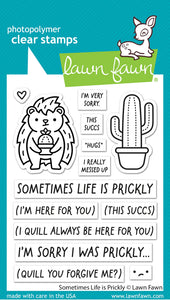 Lawn Fawn Stamps and Dies "Sometimes Life is Prickly" LF3355, LF3356 789554581080, 789554581097