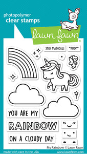 Lawn Fawn Stamps and Dies "My Rainbow" LF3362, LF3363 789554581158, 789554581165