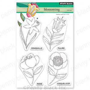 Penny Black Clear Stamps "Blossoming" #30-989 759668309894