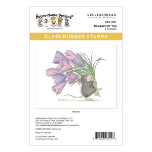 Spellbinder House Mouse Stamp "Bouquet for You" RSC-001 813233035448