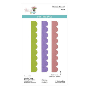 Spellbinders Dies "Stitch & Dots Scallop Border" S3-536 810176103418