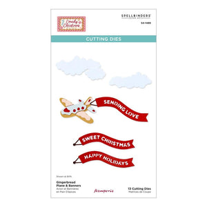 Spellbinders Dies "Gingerbread Planes & Banners" S4-1489 810176107065