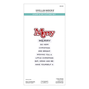Spellbinders Stamps & Dies "Merry Sentiments" SDS-205 8101764104811