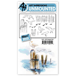 Art Impressions Stamp "WC Seagull Set" #5473 750810799112