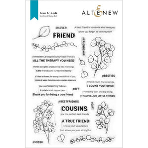Altenew "True Friend Stamp and Die Set" ALT6514, ALT6515 765453010784, 735453010791