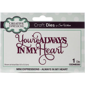Creative Expressions Borderline Craft Dies By Sue Wilson Mini Expressions- CEDME050 Always in My Heart 5055305954058
